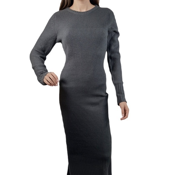 Calvin Klein Dresses & Skirts - CALVIN KLEIN Woman’s Ribbed Long Sleeve Crew Neck Dress NWT Large